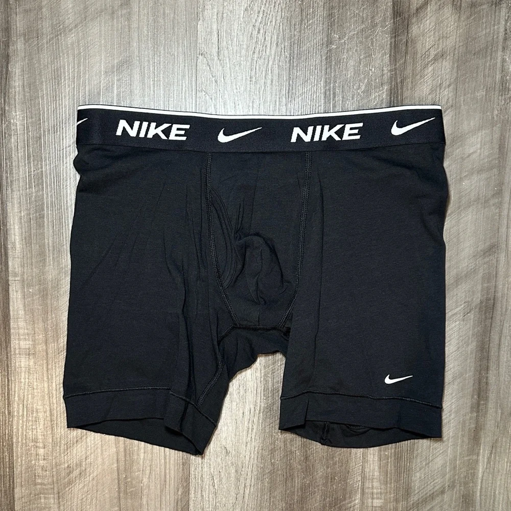 Nike Cotton Stretch Black Boxer Brief - Small